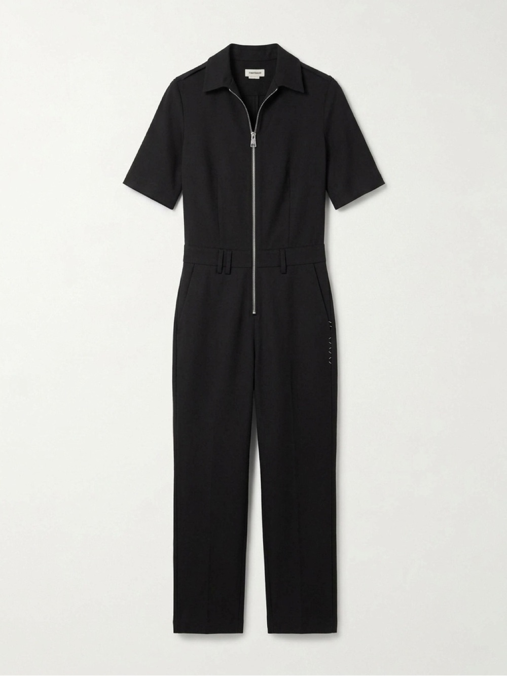Zadig & Voltaire Black Short-Sleeve Zip Jumpsuit